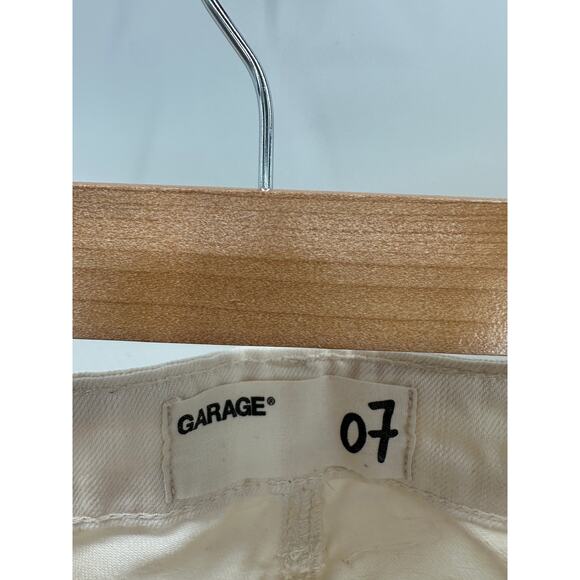 Garage Jeans Women Size 7 Cream Denim High Rise Straight Denim Cotton Pockets - Picture 5 of 8